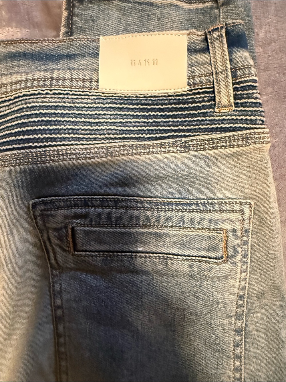 KDNK Light Blue Distressed Skinny Jeans for Men - Picture 4 of 5